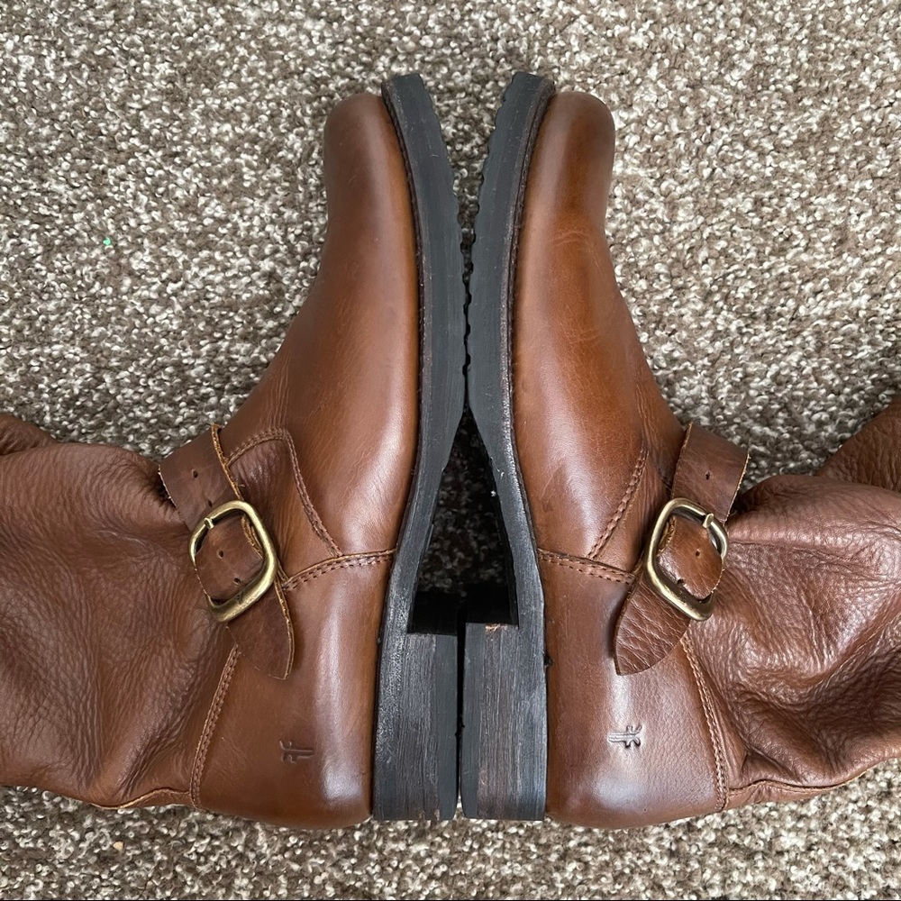 Frye Short Veronica Boots Size Nine Dark Brown 9 - Picture 2 of 9